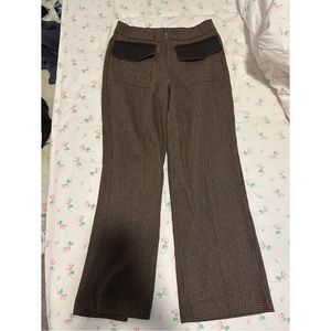 Front pocket mid-waist straight leg tailored pants - XS